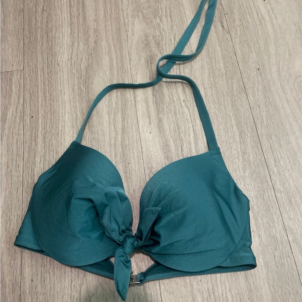 H&M Teal Bikini Top Halter Style